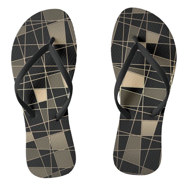 Geometric, abstract flip flops (Footbed)