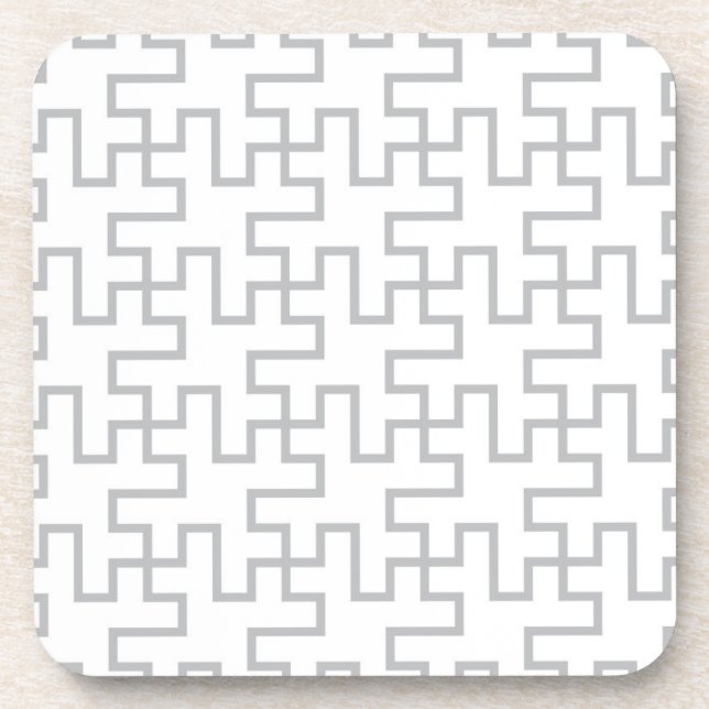 Geometric Abstract Floor Design Beverage Coaster (Front)