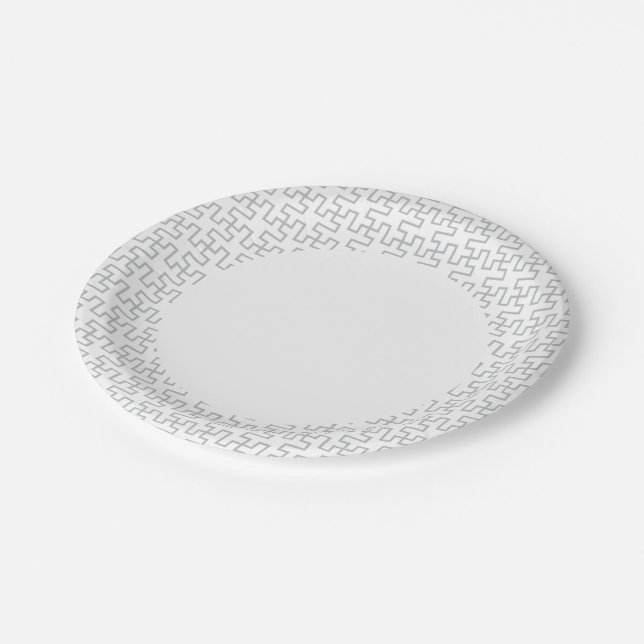 Geometric Abstract Floor Design Paper Plates (Angled)