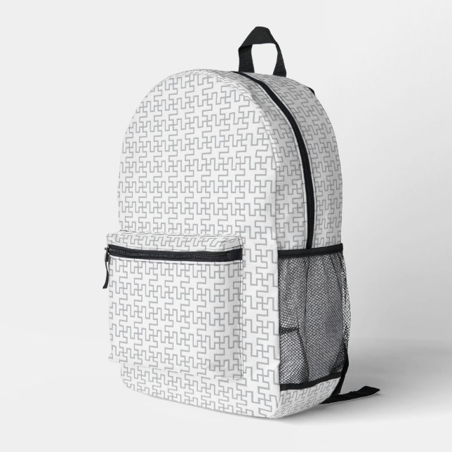 Geometric Abstract Floor Design Printed Backpack (Back Corner Right)
