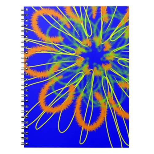 geometric abstract flower notebook