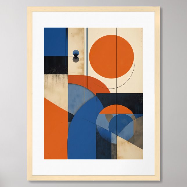 Geometric Abstract Framed Art (Framed Front)