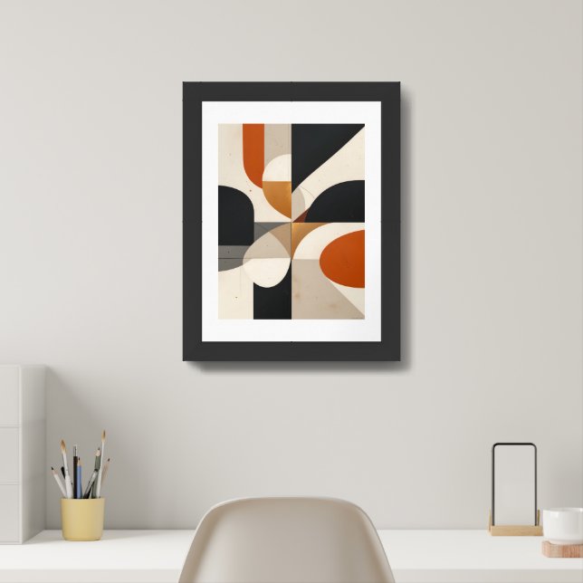 Geometric Abstract Framed Art (Home Office)