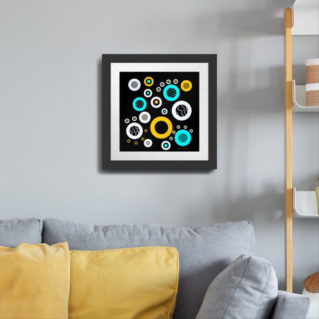 Geometric abstract framed art (Living Room 3)