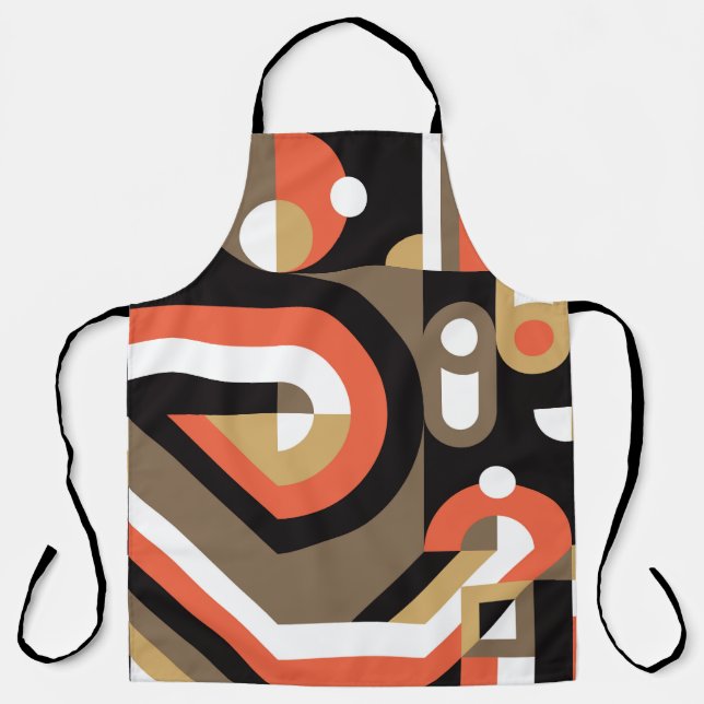 Geometric Abstract: Futuristic Artwork Design. Apron (Front)