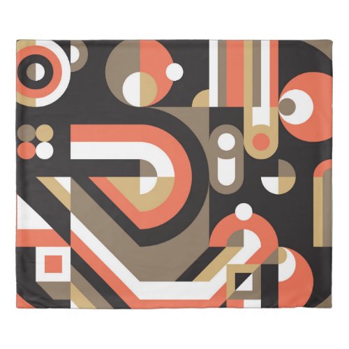 Geometric Abstract Futuristic Artwork Design Duvet Cover