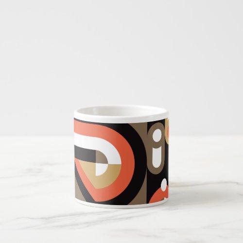 Geometric Abstract Futuristic Artwork Design Espresso Cup