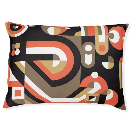 Geometric Abstract Futuristic Artwork Design Pet Bed