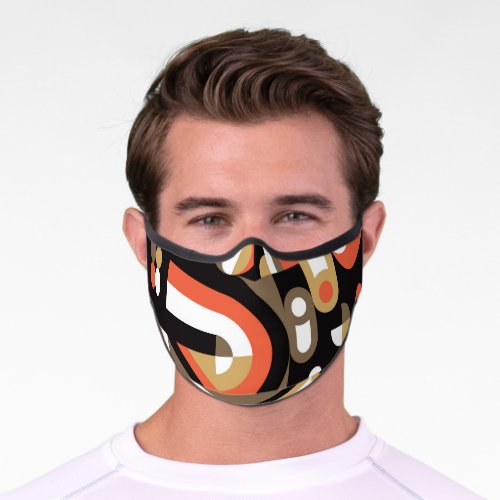 Geometric Abstract Futuristic Artwork Design Premium Face Mask