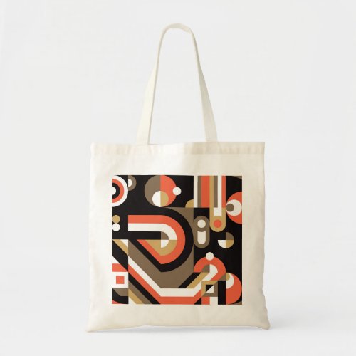 Geometric Abstract Futuristic Artwork Design Tote Bag