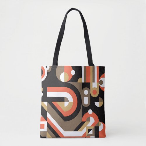 Geometric Abstract Futuristic Artwork Design Tote Bag