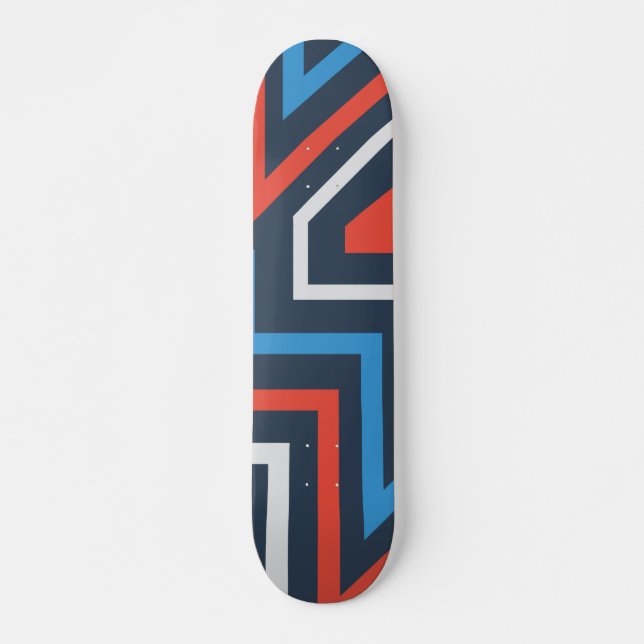 Geometric Abstract Graffiti Pattern Skateboard (Front)