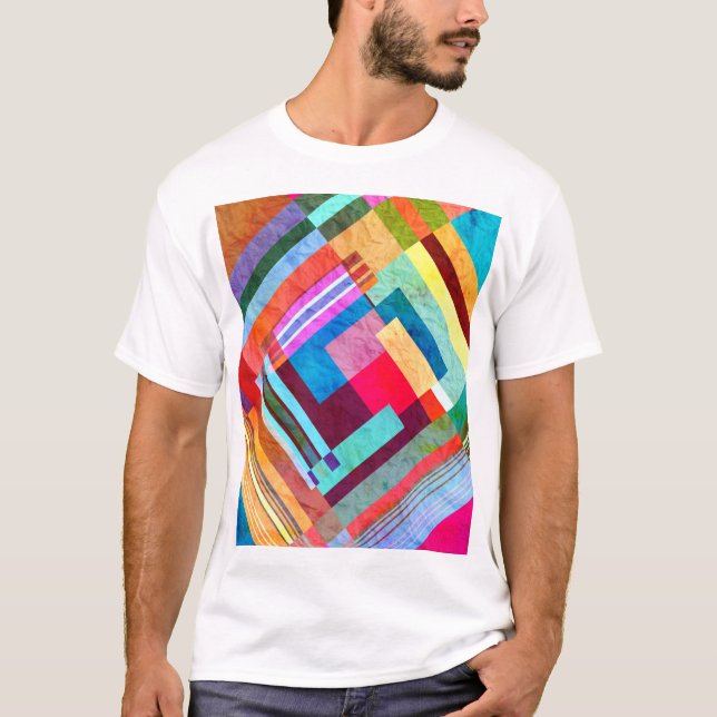 Geometric abstract, graphic color background. T-Shirt (Front)