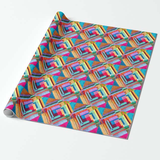 Geometric abstract, graphic color background. wrapping paper (Unrolled)