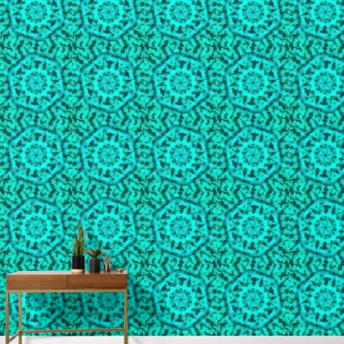 Geometric abstract green design wallpaper 