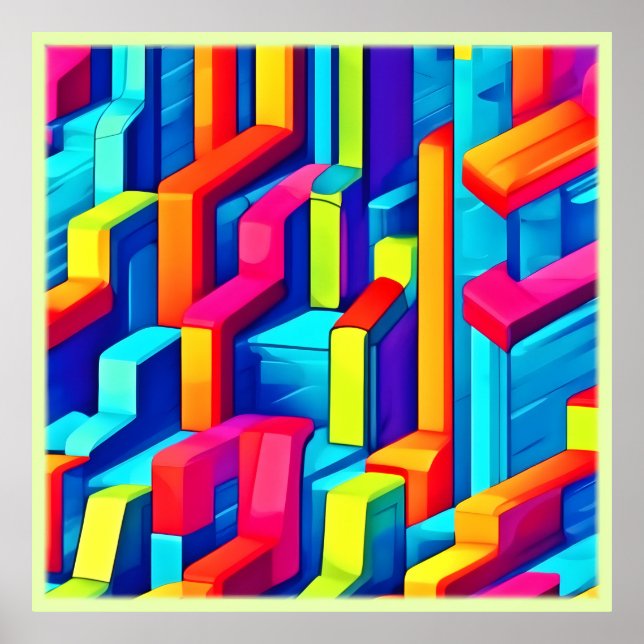 Geometric Abstract Harmony Poster (Front)