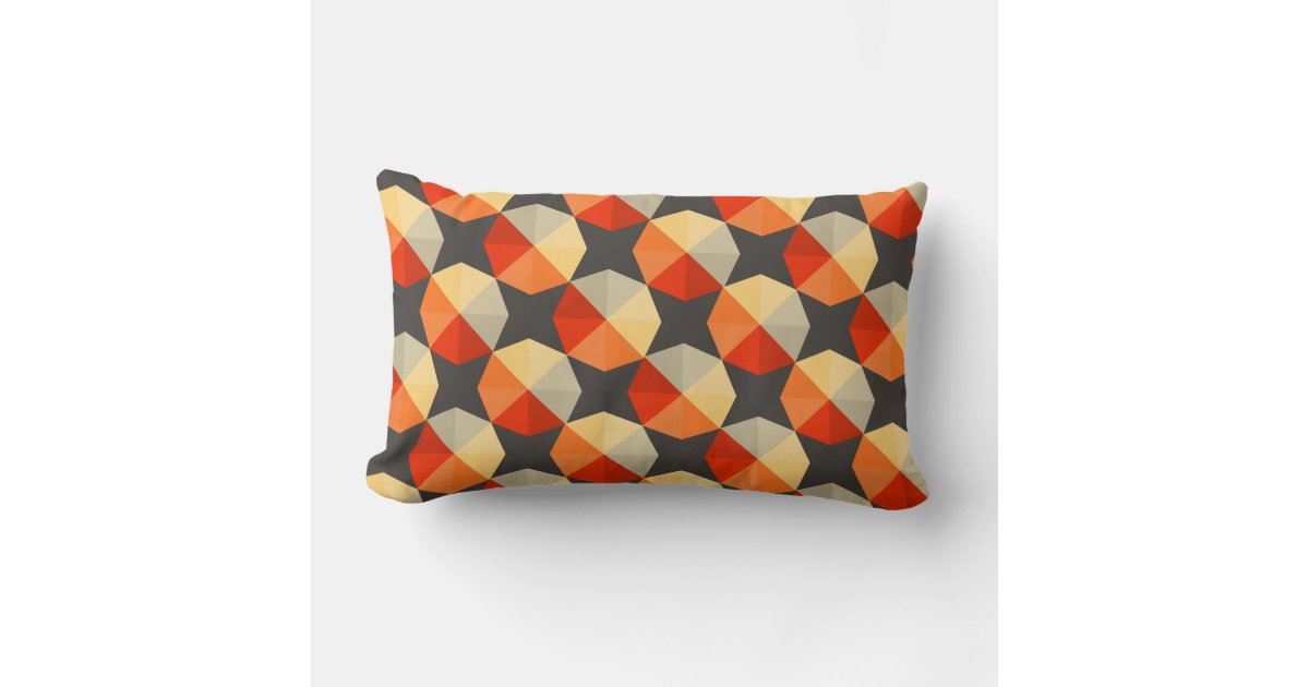Geometric Abstract Lumbar Pillow 13" x 21" Zazzle