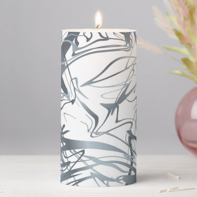 Geometric Abstract Minimal Modern Shapes Design Pi Pillar Candle (In Situ)
