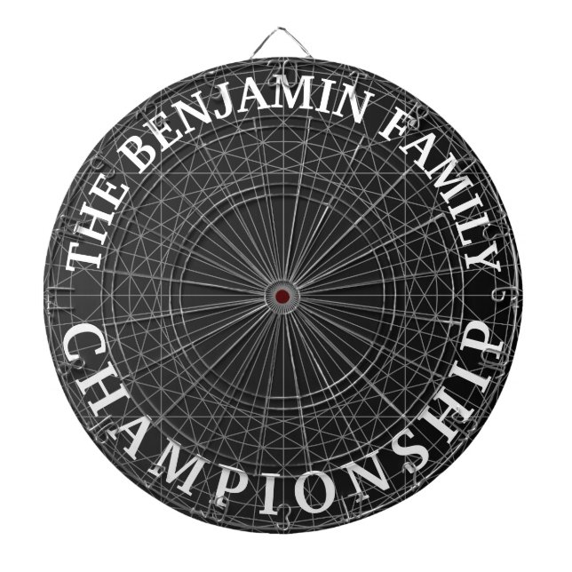 geometric abstract modern customizable family gift dart board (Front)