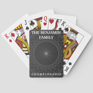 geometric abstract modern customizable family gift poker cards