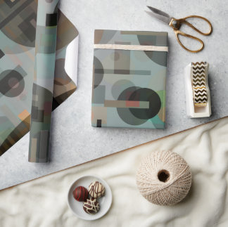 geometric abstract , modernist wrapping paper