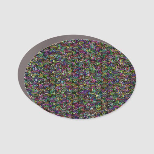 Geometric Abstract Mosaic Art Car Magnet
