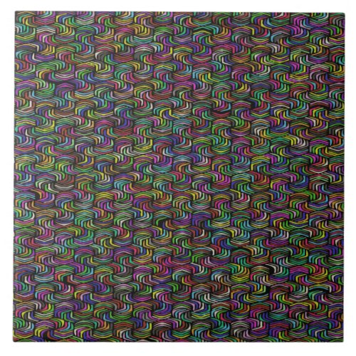 Geometric Abstract Mosaic Art Ceramic Tile