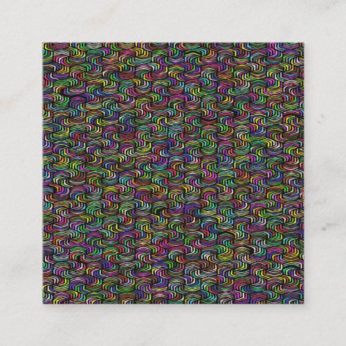 Geometric Abstract Mosaic Art Square Business Card