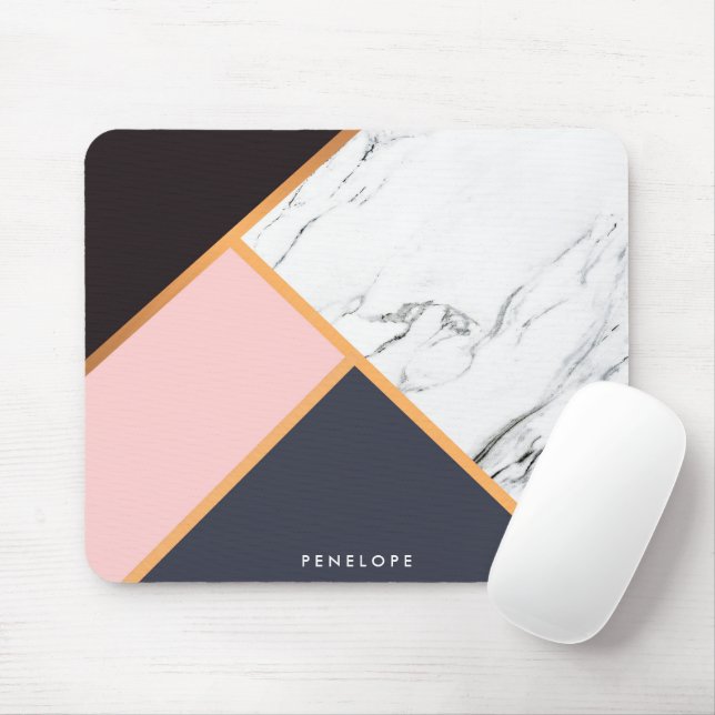 Geometric Abstract Mosaic Mouse Pad (With Mouse)