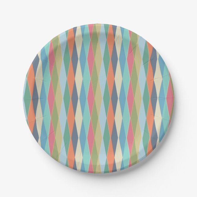 Geometric, abstract. paper plates (Front)