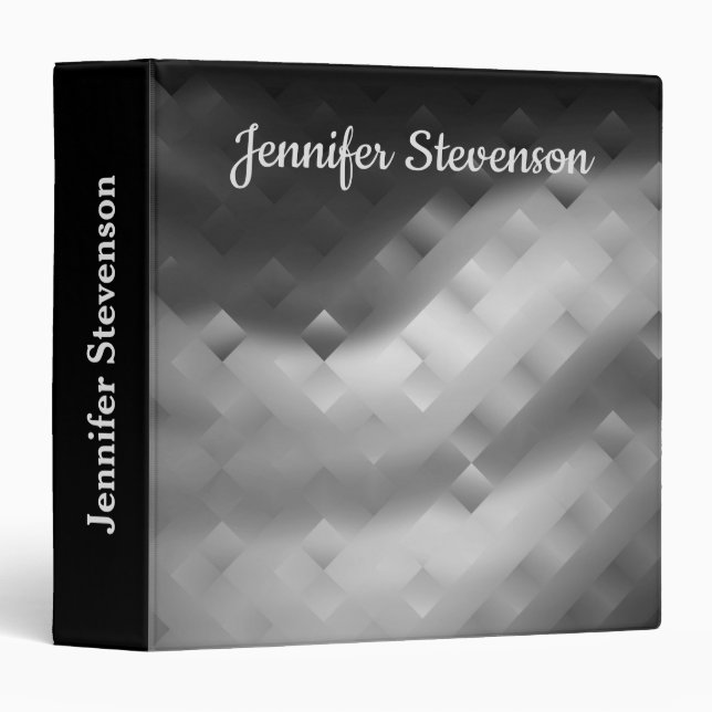 Geometric , abstract , pattern  3 ring binder (Front/Spine)