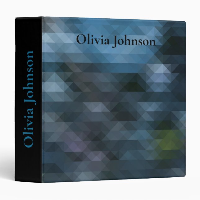 Geometric, abstract, pattern 3 ring binder (Front/Spine)