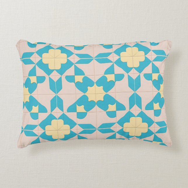 Geometric Abstract Pattern Accent Pillow (Front)