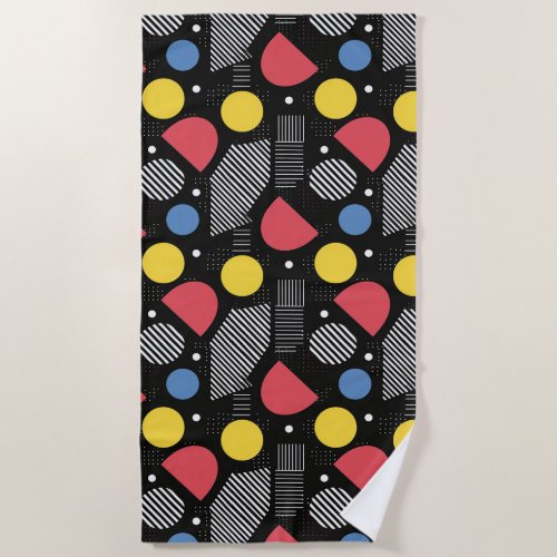 Geometric Abstract Pattern Beach Towel