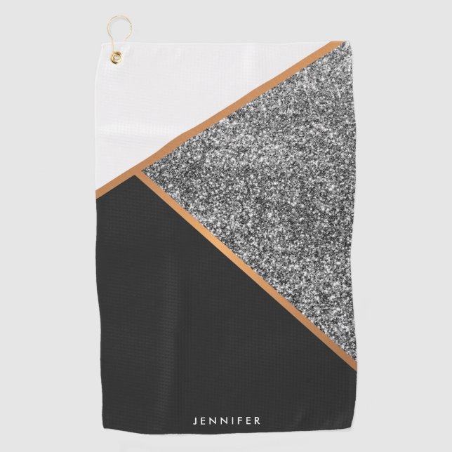 Geometric Abstract Pattern Golf Towel (Front)