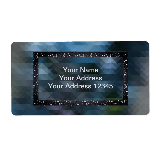 Geometric, abstract, pattern label (Front)