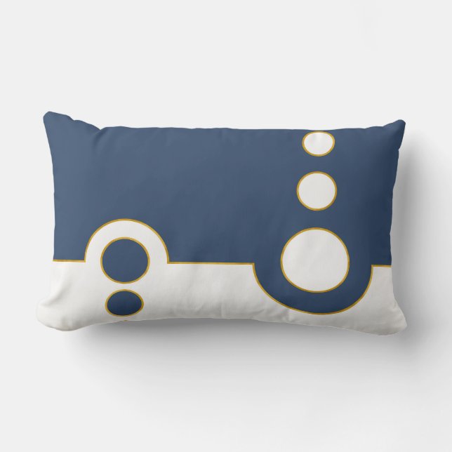 Geometric, abstract pattern, modern, circles lumbar pillow (Front)
