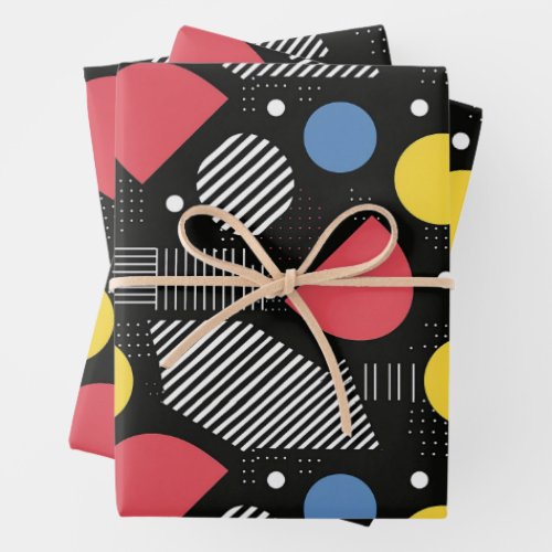 Geometric Abstract Pattern Wrapping Paper Sheets