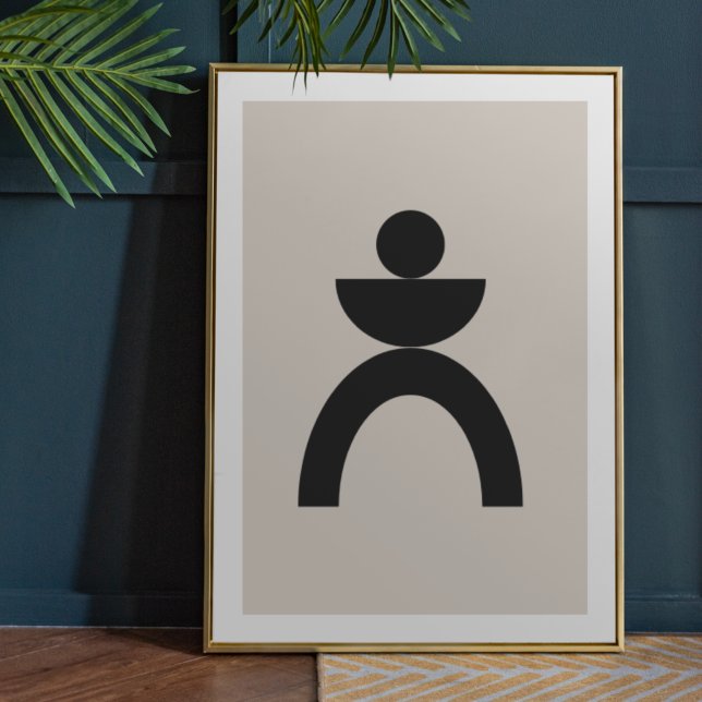 Geometric Abstract Person Modern Minimalist Poster (Creator Uploaded)