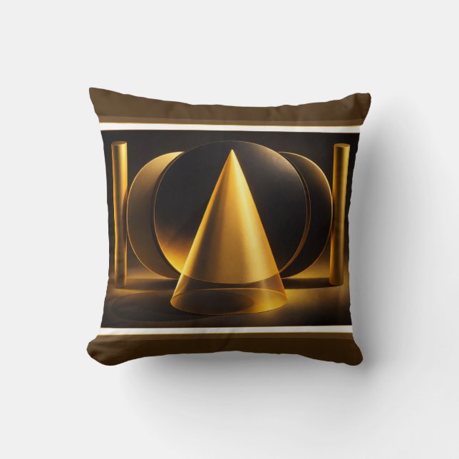 Geometric Abstract Poster – Vibrant Modern Design Throw Pillow (Front)