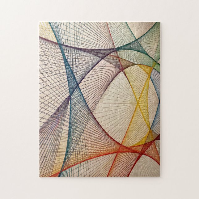 Geometric Abstract Puzzle – Colorful Fun (Vertical)