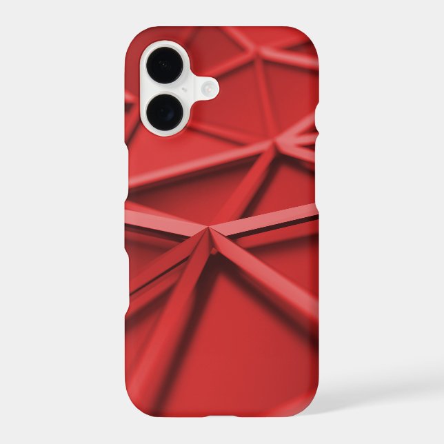 geometric abstract red iphone case (Back)