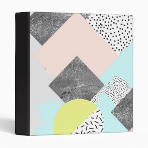 Geometric Abstract Scandi Design 3 Ring Binder