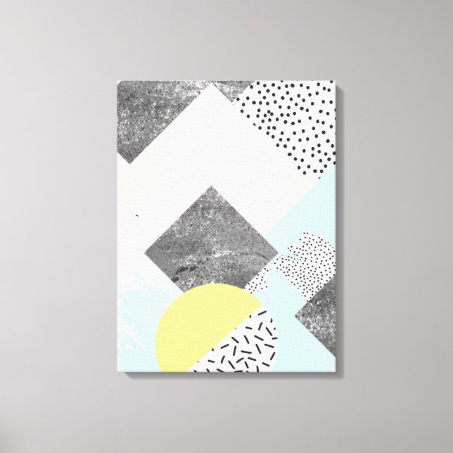 Geometric Abstract Scandi Design Canvas Print (Front)