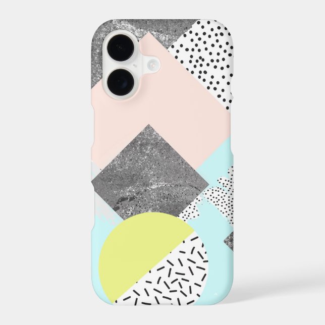 Geometric Abstract Scandi Design Iphone Case (Back)