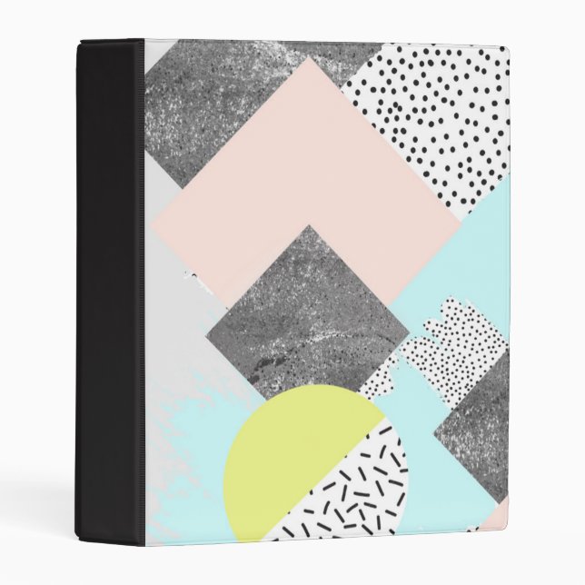 Geometric Abstract Scandi Design Mini Binder (Front/Spine)
