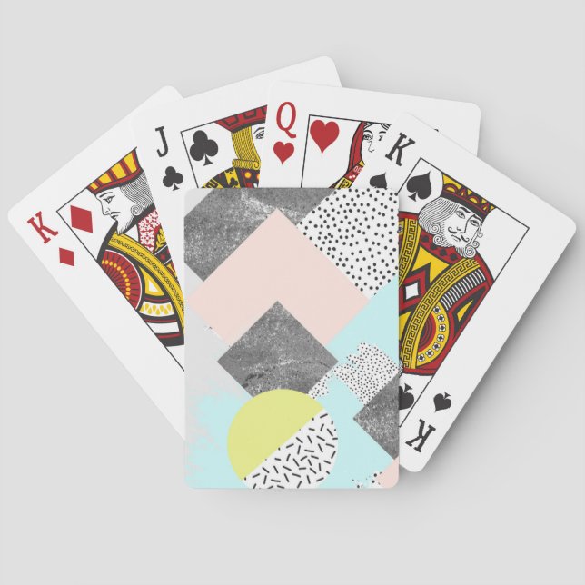 Geometric Abstract Scandi Design Poker Cards (Back)
