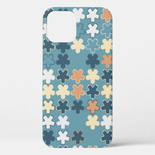 Geometric abstract seamless pattern of colored sha iPhone 12 case