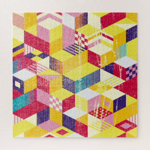 Geometric, abstract seamless vintage design. jigsaw puzzle