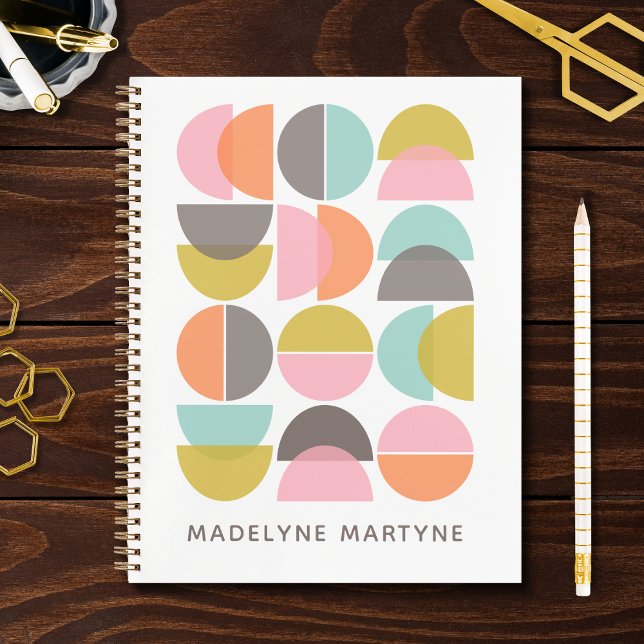 Geometric Abstract Shapes Mid Century Modern Notebook (Creator Uploaded)